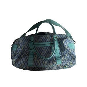 Hayden Harnett Paule Marrot Petit Points Nuit Clarice Train Case Handbag Peacock